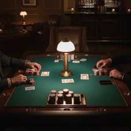 Social poker tournament table atmosphere